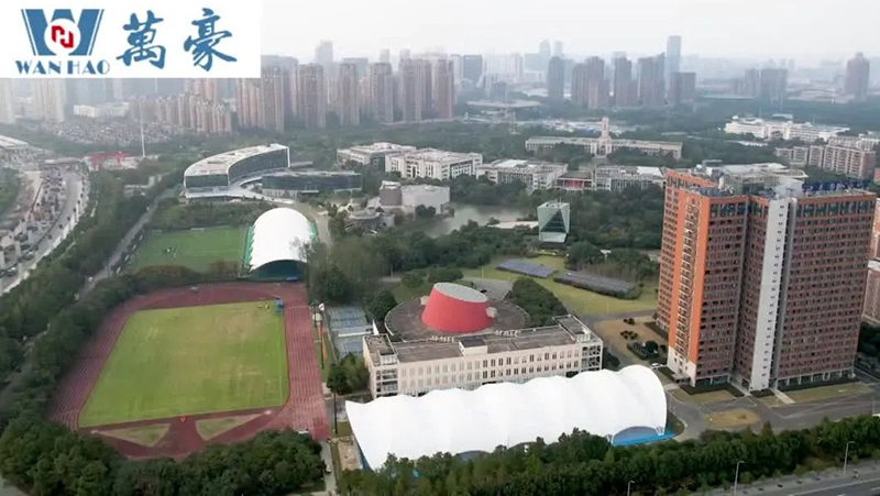 萬豪制造-寧波諾丁漢大學(xué)籃球場、網(wǎng)球場膜結(jié)構(gòu)頂棚